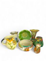 A group of British Art Deco ceramics, various factories