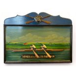 A reproduction Henley Royal Regatta painted three dimensional trophy board