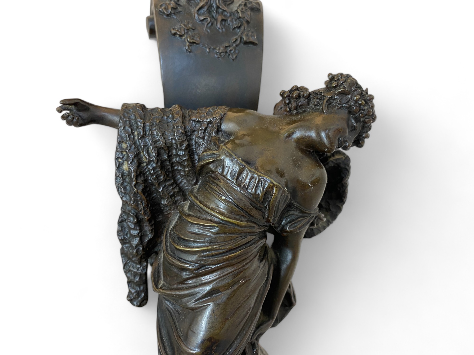 Antonio Pandiani, (Italian 1838-1928), A pair of late 19th century patinated bronze figural twin li - Image 8 of 10