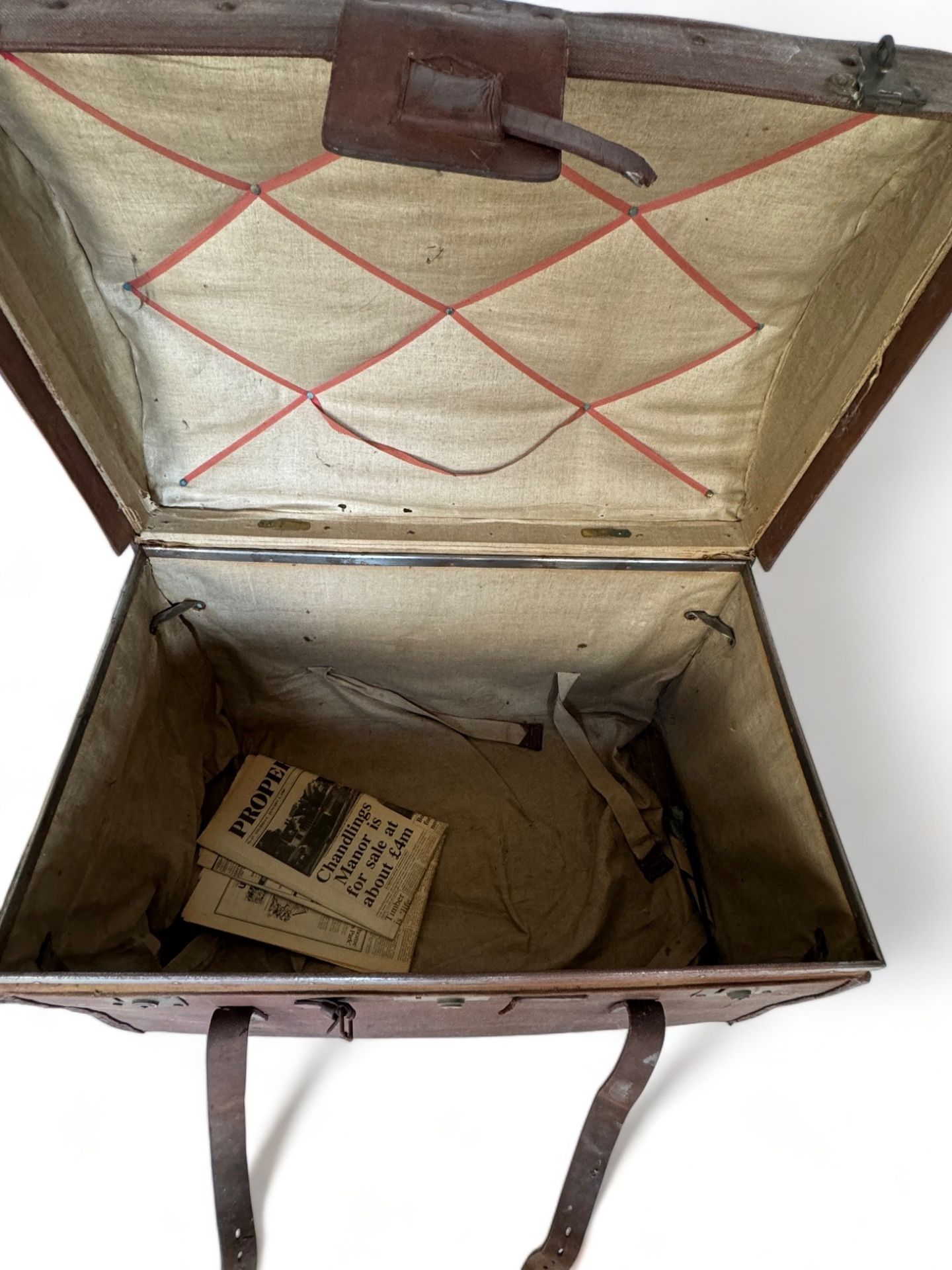 Two 19th century domed top travelling trunks - Image 8 of 8