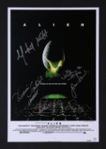 ALIEN (1979) - Yaphet Kotto, John Hurt, Ridley Scott, Tom Skerritt and Veronica Cartwright Autograph