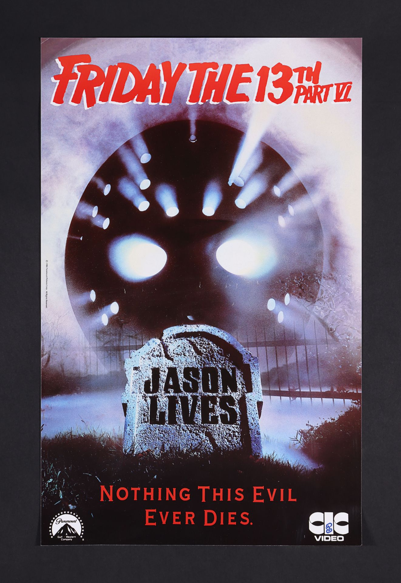 FRIDAY THE 13TH: VARIOUS PRODUCTIONS (1984 - 1989) - Six UK Video Posters, circa 1985 - 1990 - Image 3 of 6