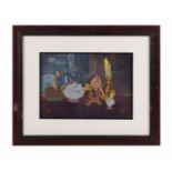 BEAUTY AND THE BEAST (1991) - Framed Limited Edition "Wishing For Romance" Hand-Painted Animation Ce