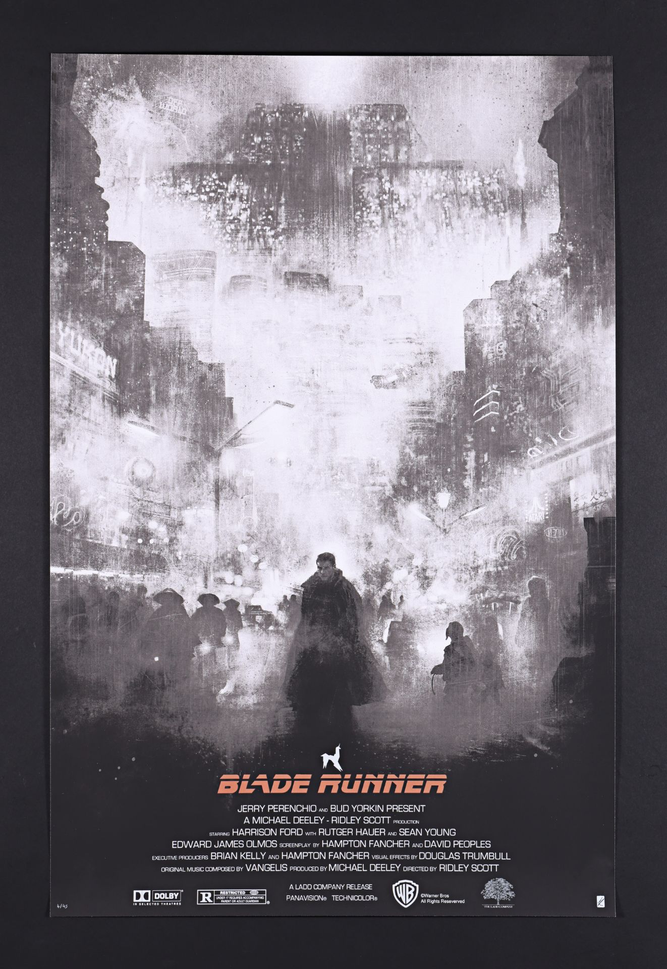 BLADE RUNNER (1982) - Hand-Numbered Limited Edition Variant Print by Karl Fitzgerald, 2016