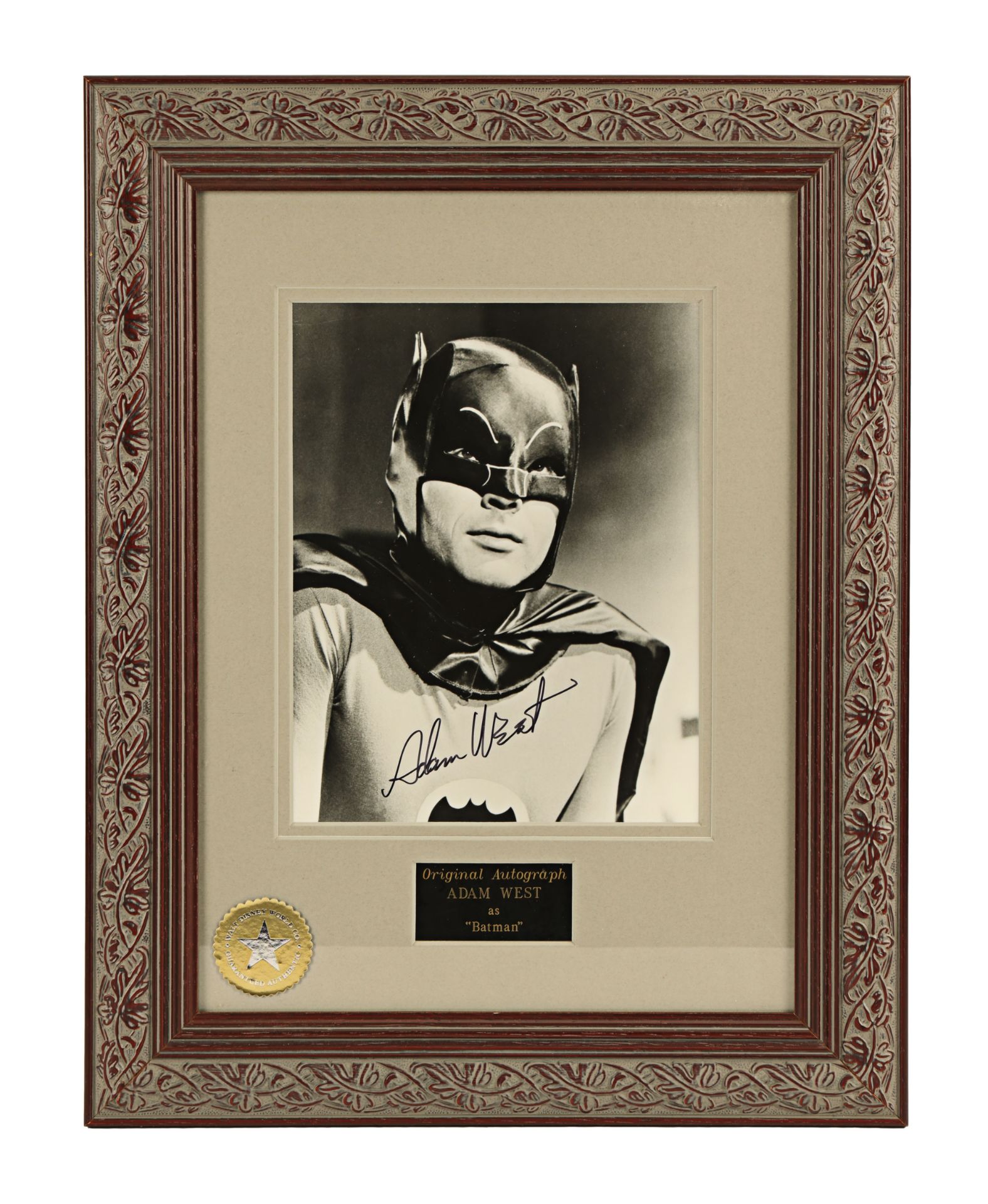 BATMAN (1966) - Adam West Autographed Framed Display