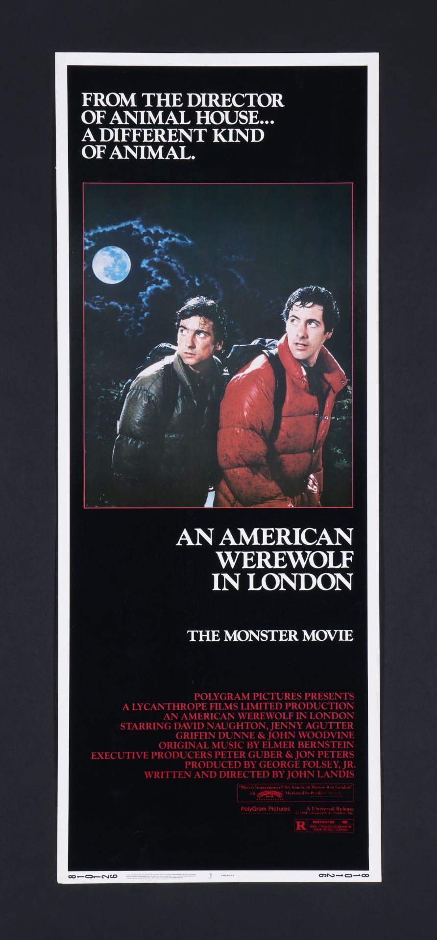 AN AMERICAN WEREWOLF IN LONDON (1981) - David Naughton Autographed Still and US Insert, 1981 - Image 2 of 2