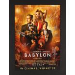 BABYLON (2022) - Brad Pitt, Margot Robbie, Damien Chazelle, Li Jun Li and Jovan Adepo Autographed Mi