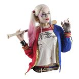 SUICIDE SQUAD (2016) - Full-Scale Harley Quinn (Margot Robbie) Costume, Good Night Bat, and Bust Rep