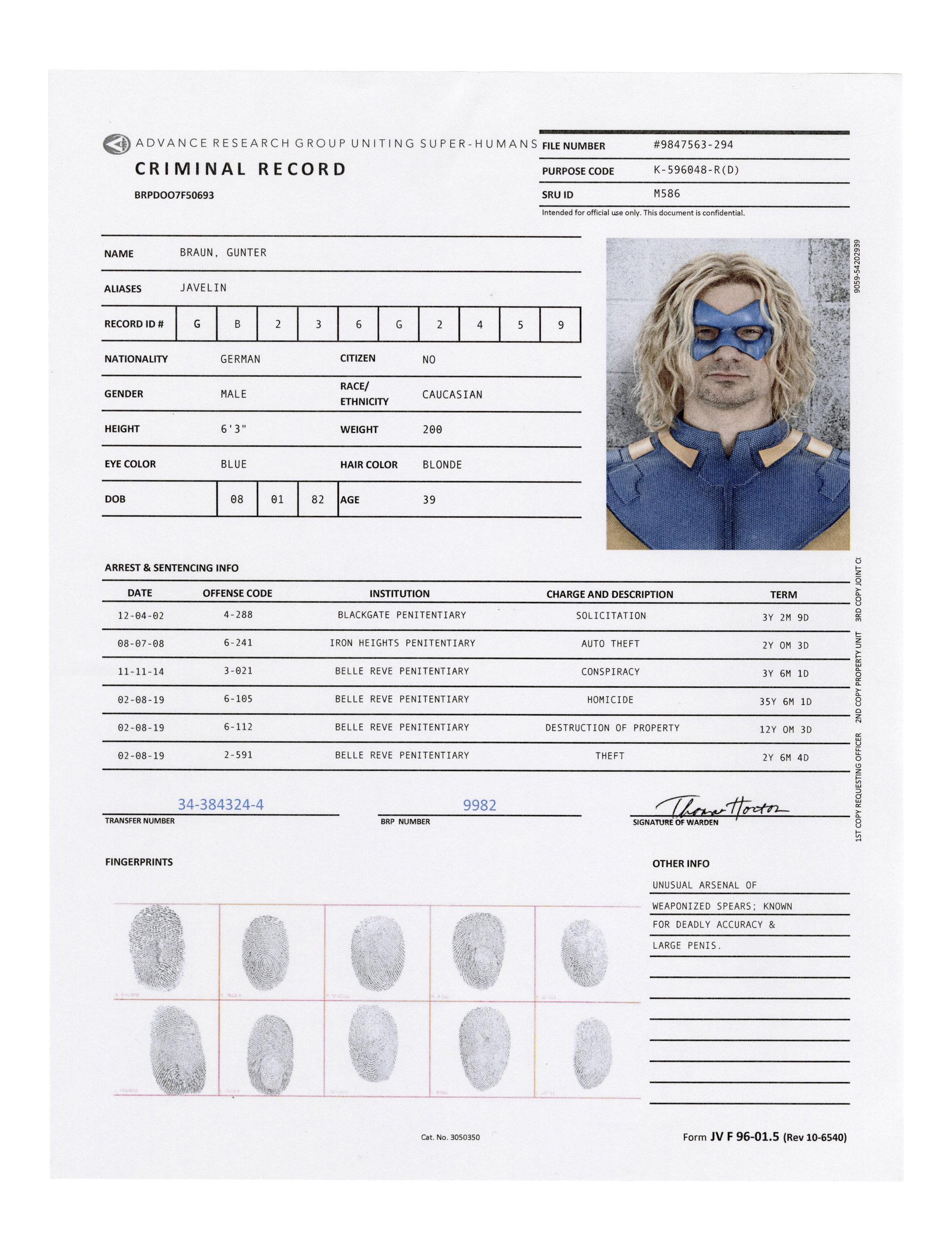 THE SUICIDE SQUAD (2021) - Amanda Waller's (Viola Davis) A.R.G.U.S. Suicide Squad Files - Image 8 of 9
