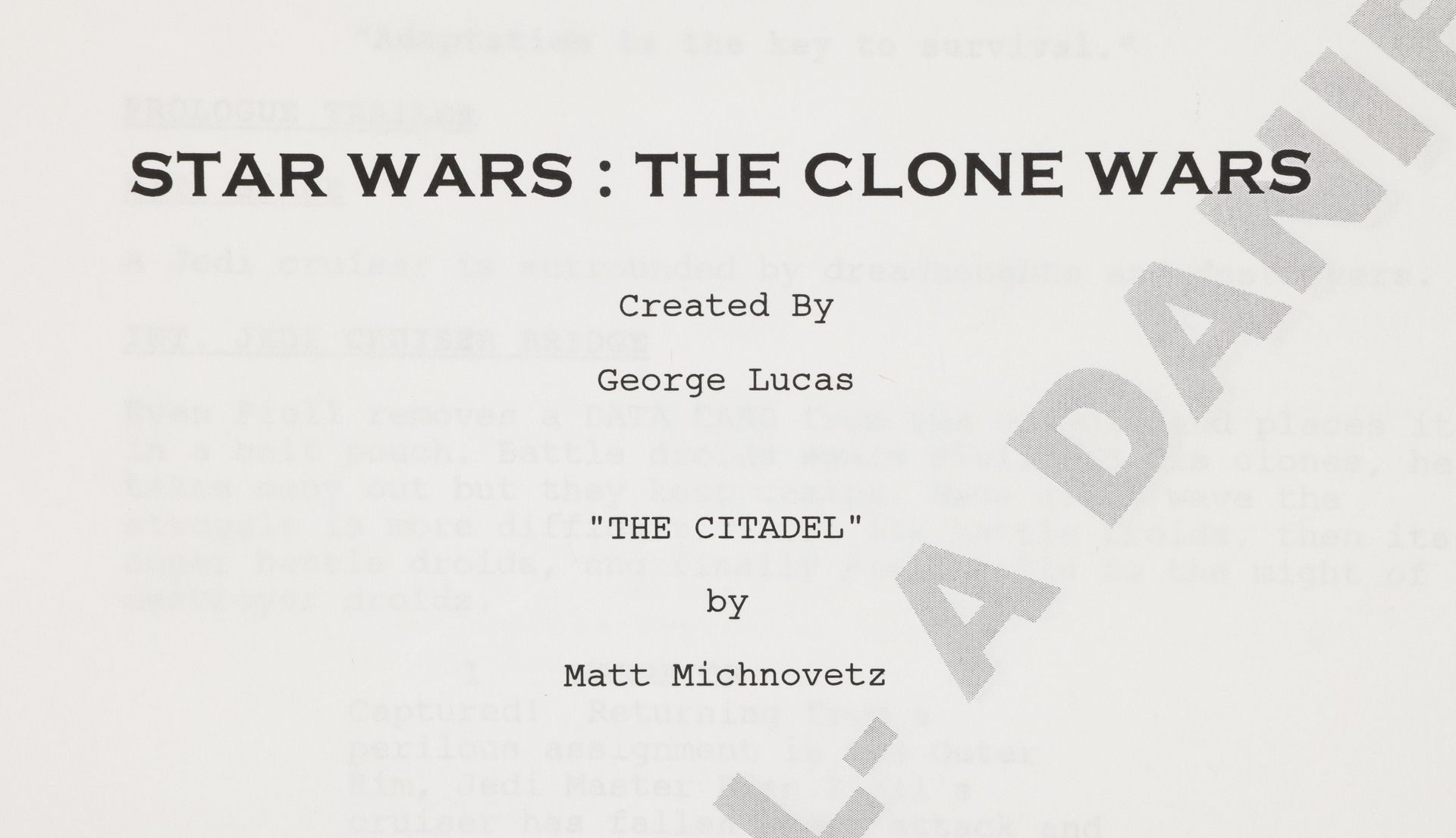 STAR WARS: THE CLONE WARS (2008-2020) - Anthony Daniels Collection: Pair of Anthony Daniels' Scripts - Image 10 of 12