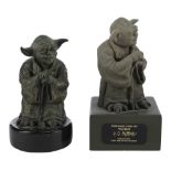 STAR WARS: ORIGINAL TRILOGY (1977 - 1983) - William Plumb Collection: Pair of Yoda Chess Piece Maste