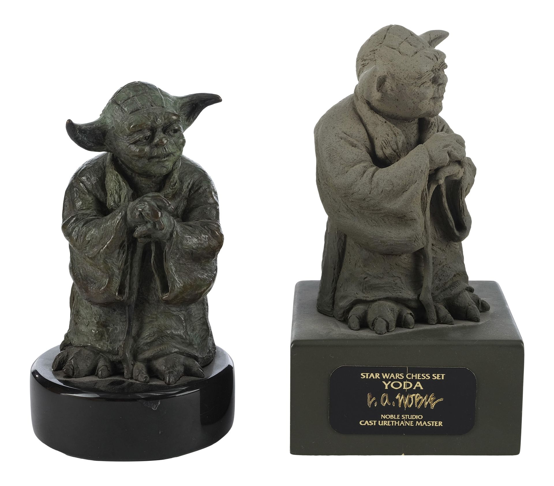 STAR WARS: ORIGINAL TRILOGY (1977 - 1983) - William Plumb Collection: Pair of Yoda Chess Piece Maste