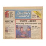 BACK TO THE FUTURE PART II (1989) - "Youth Jailed" USA Today Newspaper Cover