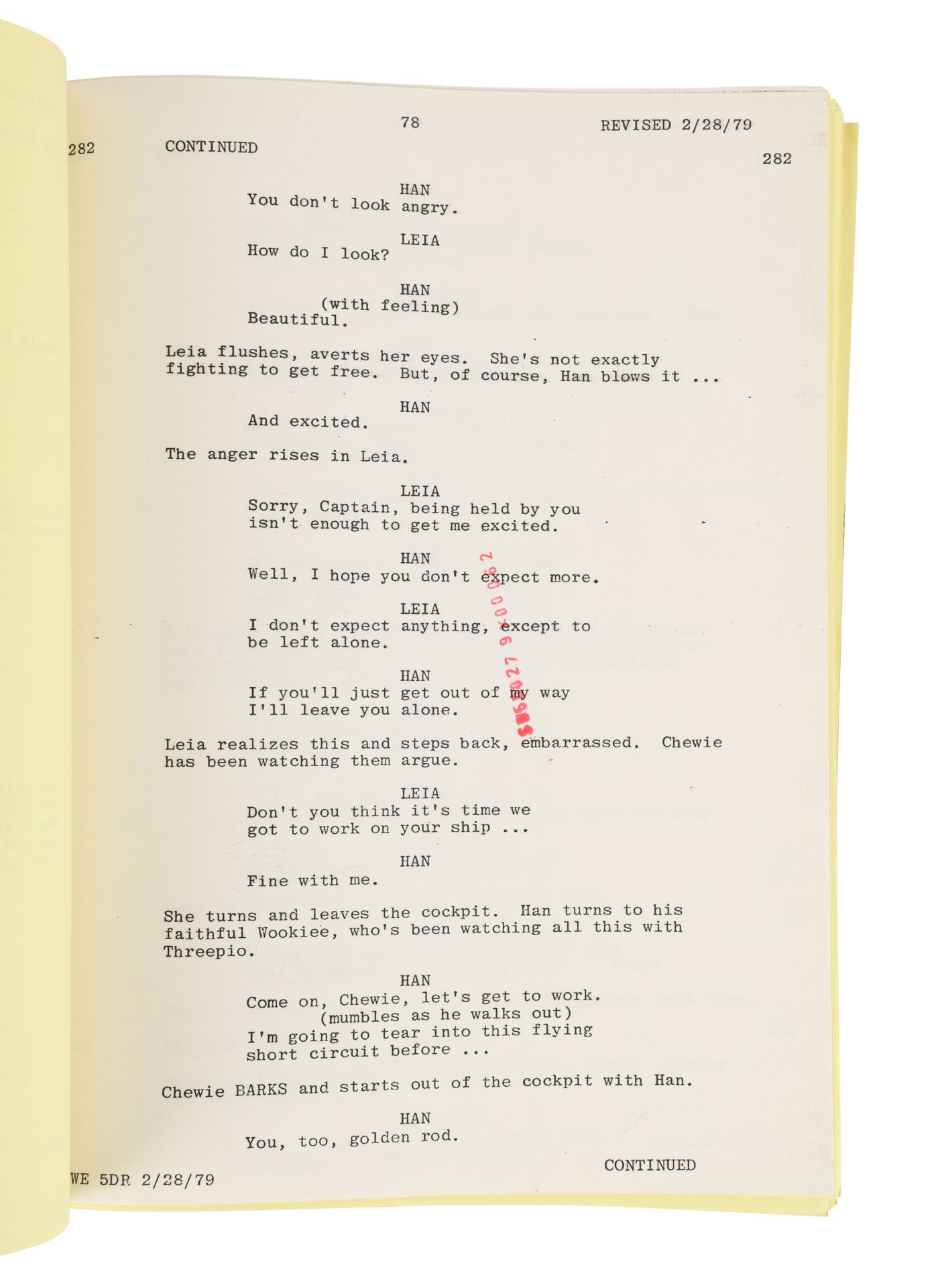 STAR WARS: THE EMPIRE STRIKES BACK (1980) - Anthony Daniels Collection: Hand-annotated Partial Scrip - Image 6 of 12