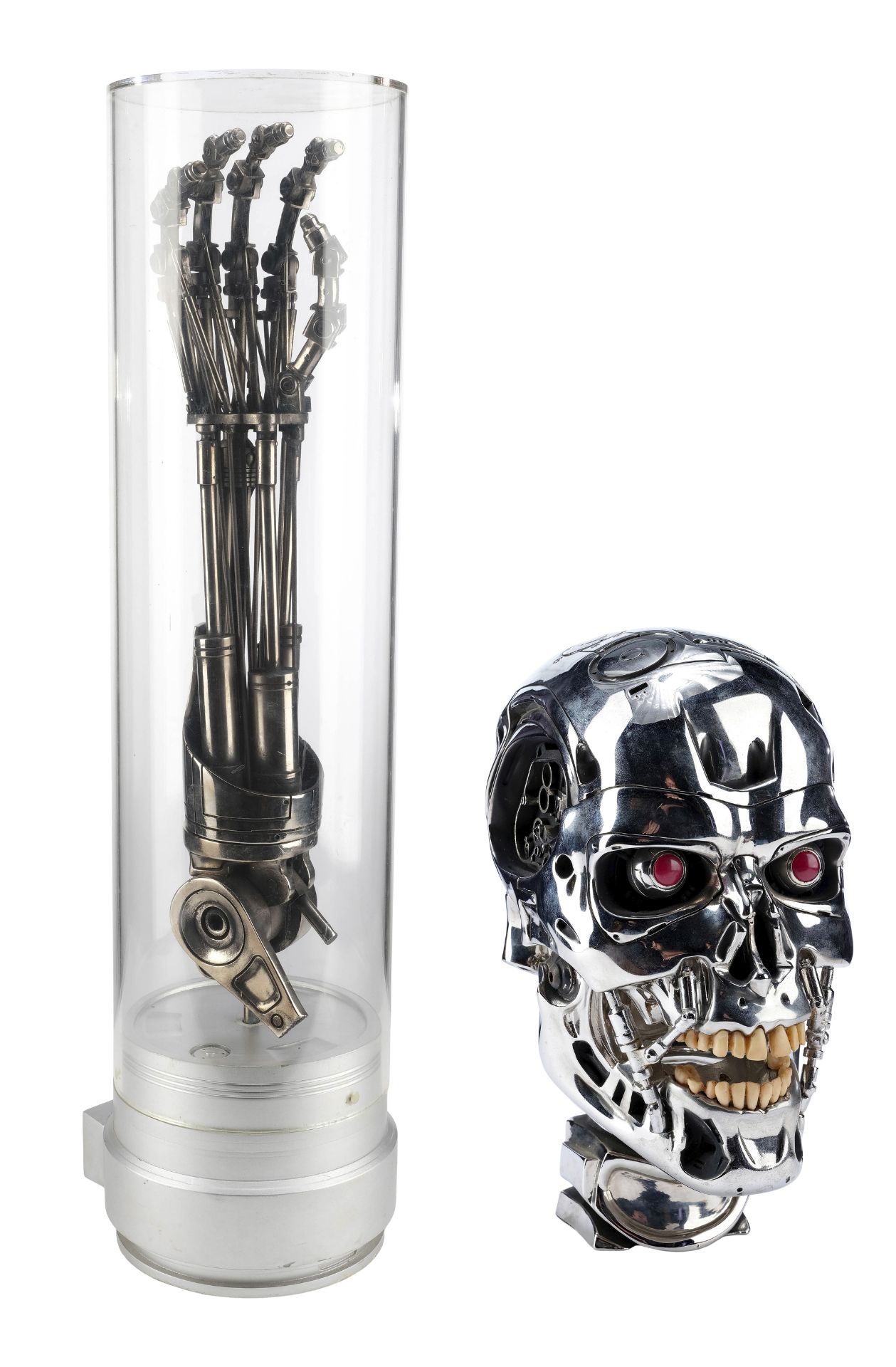 TERMINATOR 2: JUDGMENT DAY (1991) - ICONS Light-Up Prototype T-800 Endoskeleton Skull and Arm Replic