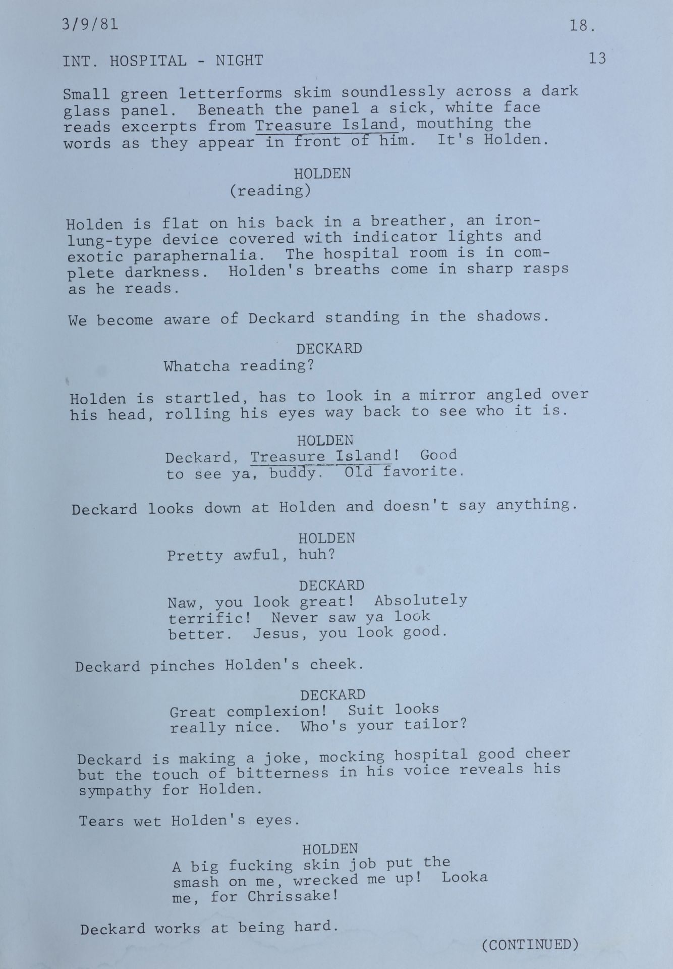 BLADE RUNNER (1982) - Producer's Assistant, Victoria Ewart's Personal Script - Bild 5 aus 8