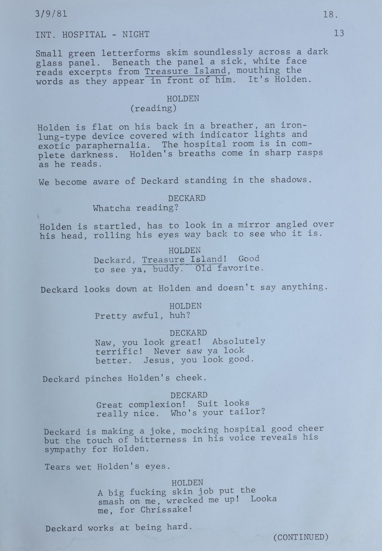 BLADE RUNNER (1982) - Producer's Assistant, Victoria Ewart's Personal Script - Image 5 of 8