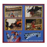 SUPERMAN IV: THE QUEST FOR PEACE (1987) - Set of Four Production Photos in Display