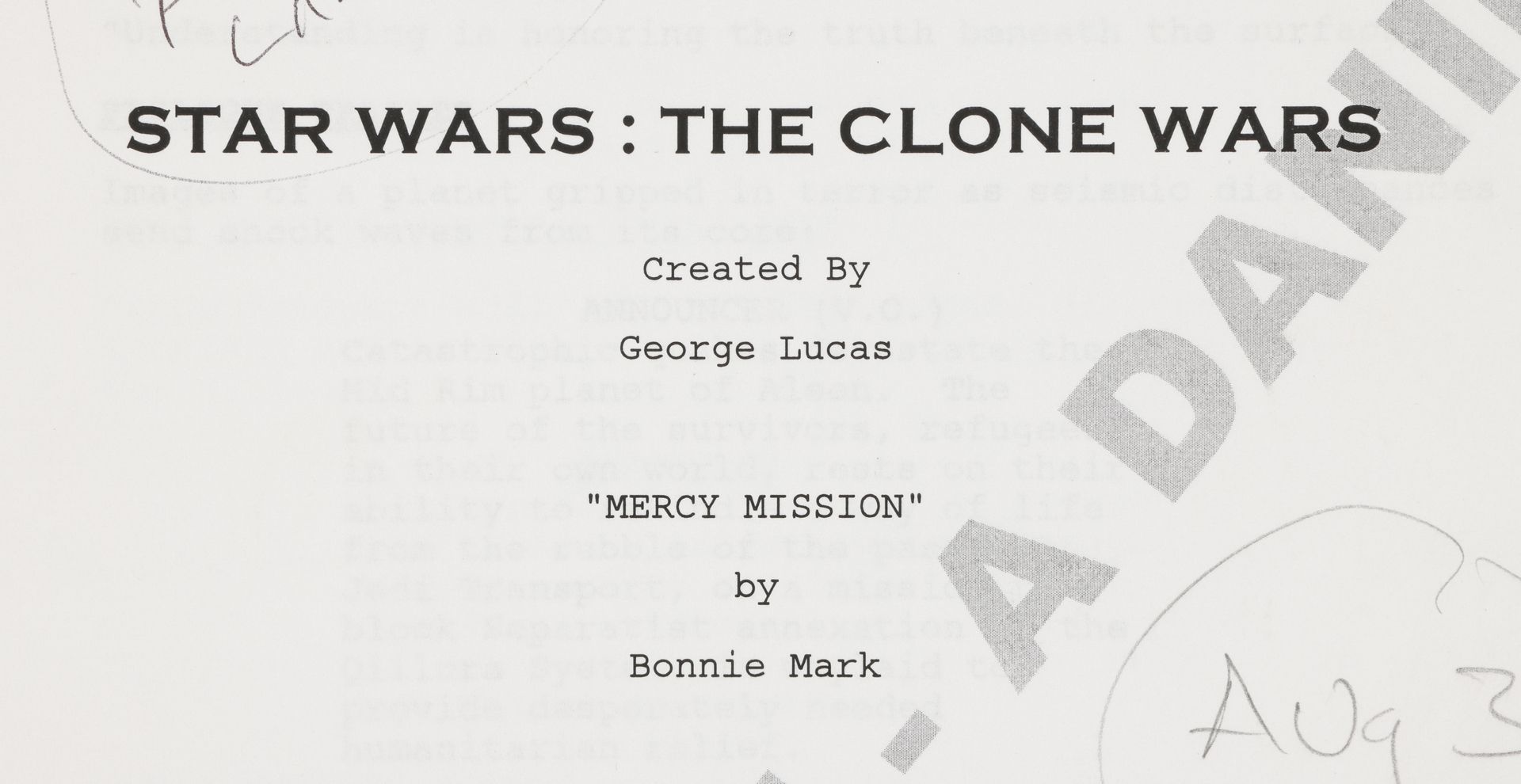 STAR WARS: THE CLONE WARS (2008-2020) - Anthony Daniels Collection: Pair of Anthony Daniels' Scripts - Image 4 of 12