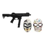 MACGYVER (T.V. SERIES, 2016 - 2021) - Rifle and Pair of Dia De Los Muertos Masks