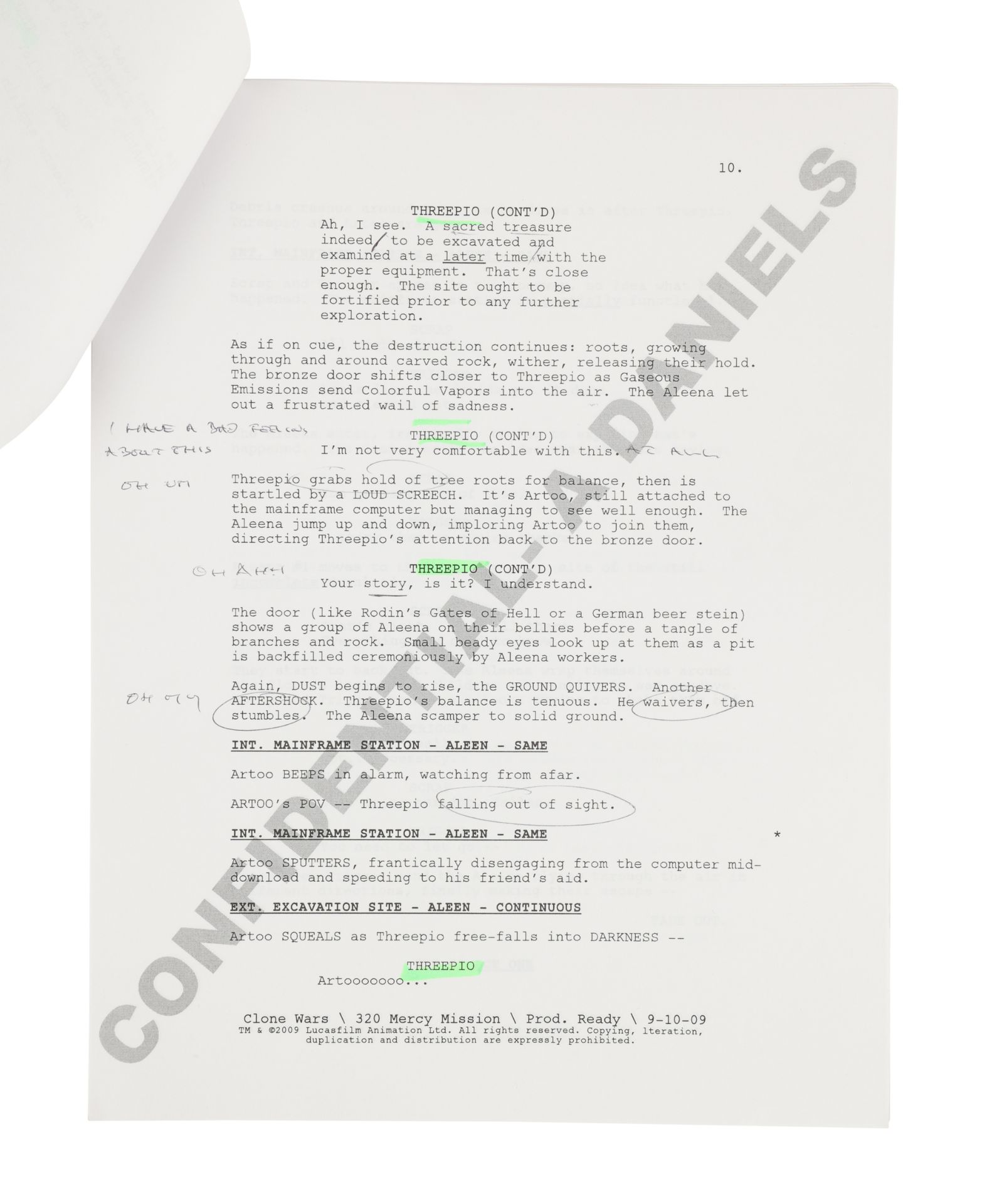 STAR WARS: THE CLONE WARS (2008-2020) - Anthony Daniels Collection: Pair of Anthony Daniels' Scripts - Image 9 of 12