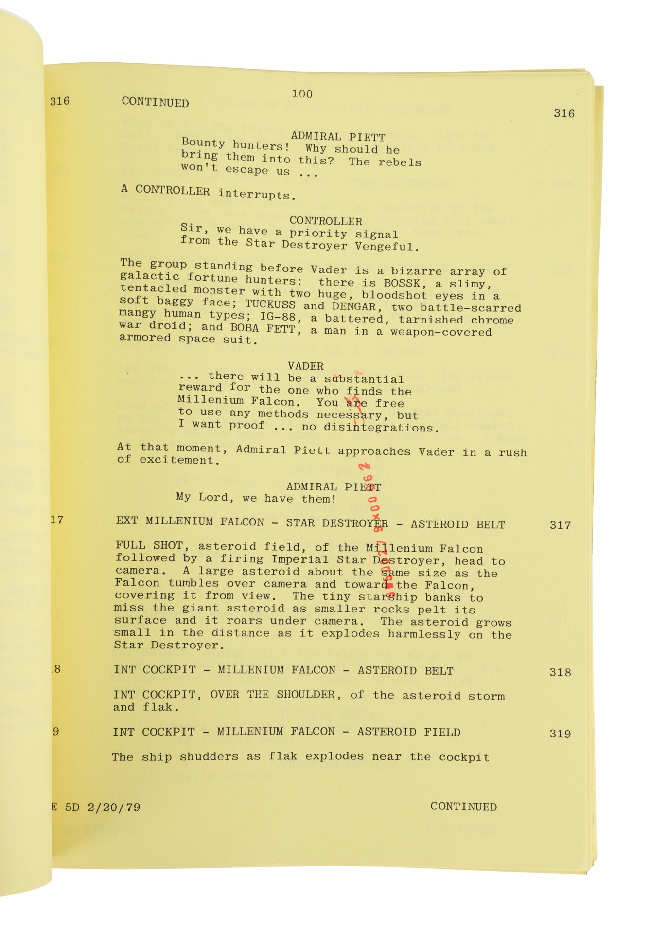 STAR WARS: THE EMPIRE STRIKES BACK (1980) - Anthony Daniels Collection: Hand-annotated Partial Scrip - Image 7 of 12