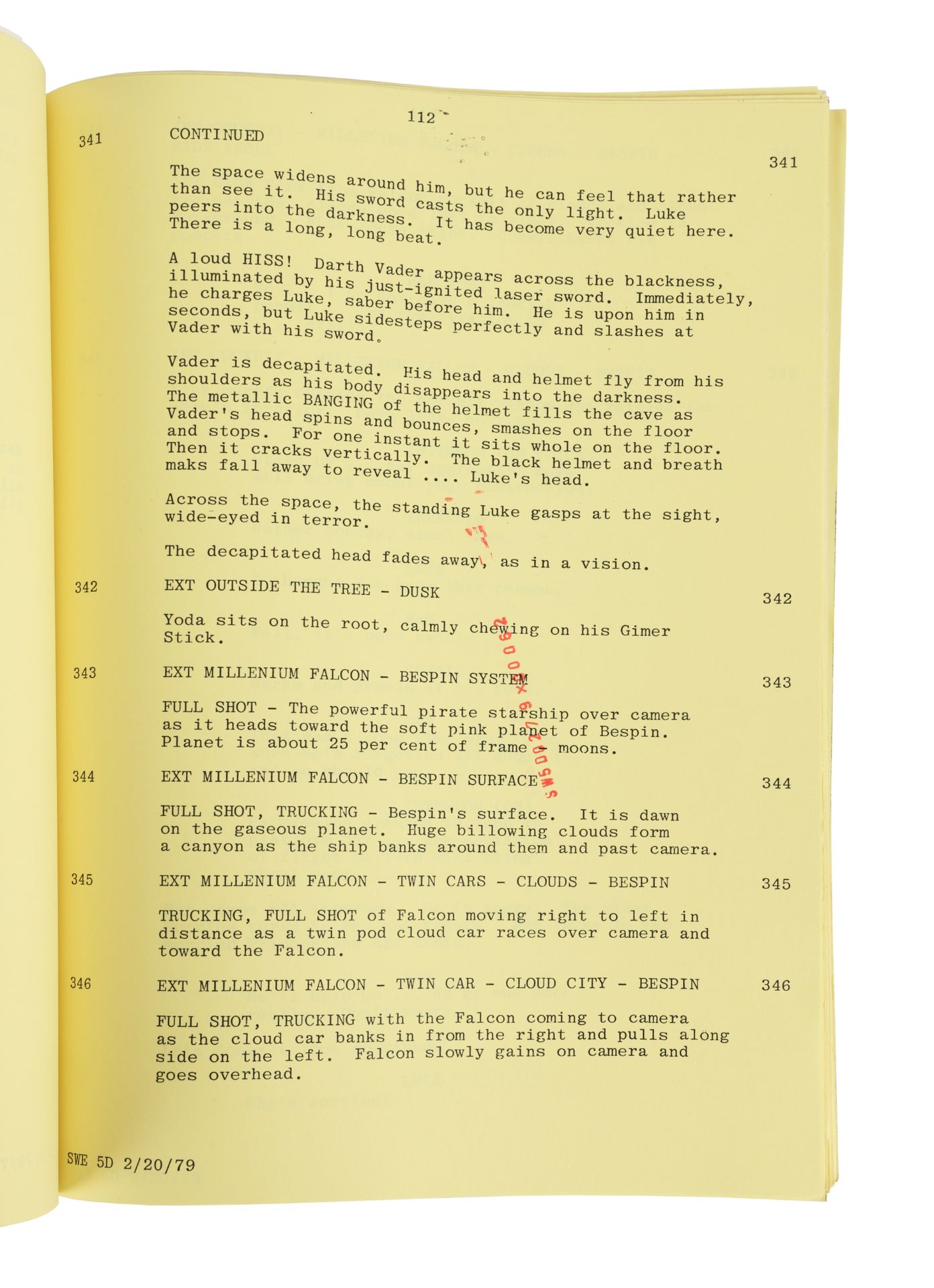 STAR WARS: THE EMPIRE STRIKES BACK (1980) - Anthony Daniels Collection: Hand-annotated Partial Scrip - Image 8 of 12