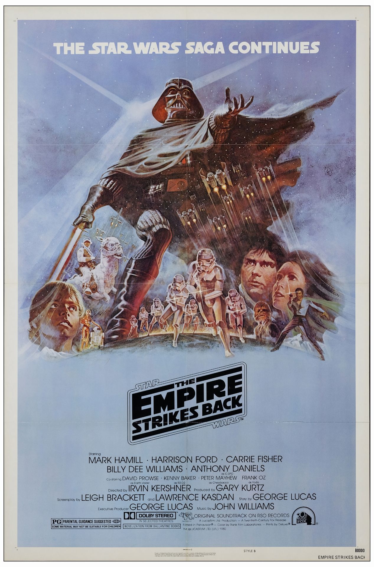 STAR WARS: THE EMPIRE STRIKES BACK - One Sheet (27" x 41"); Very Fine Folded