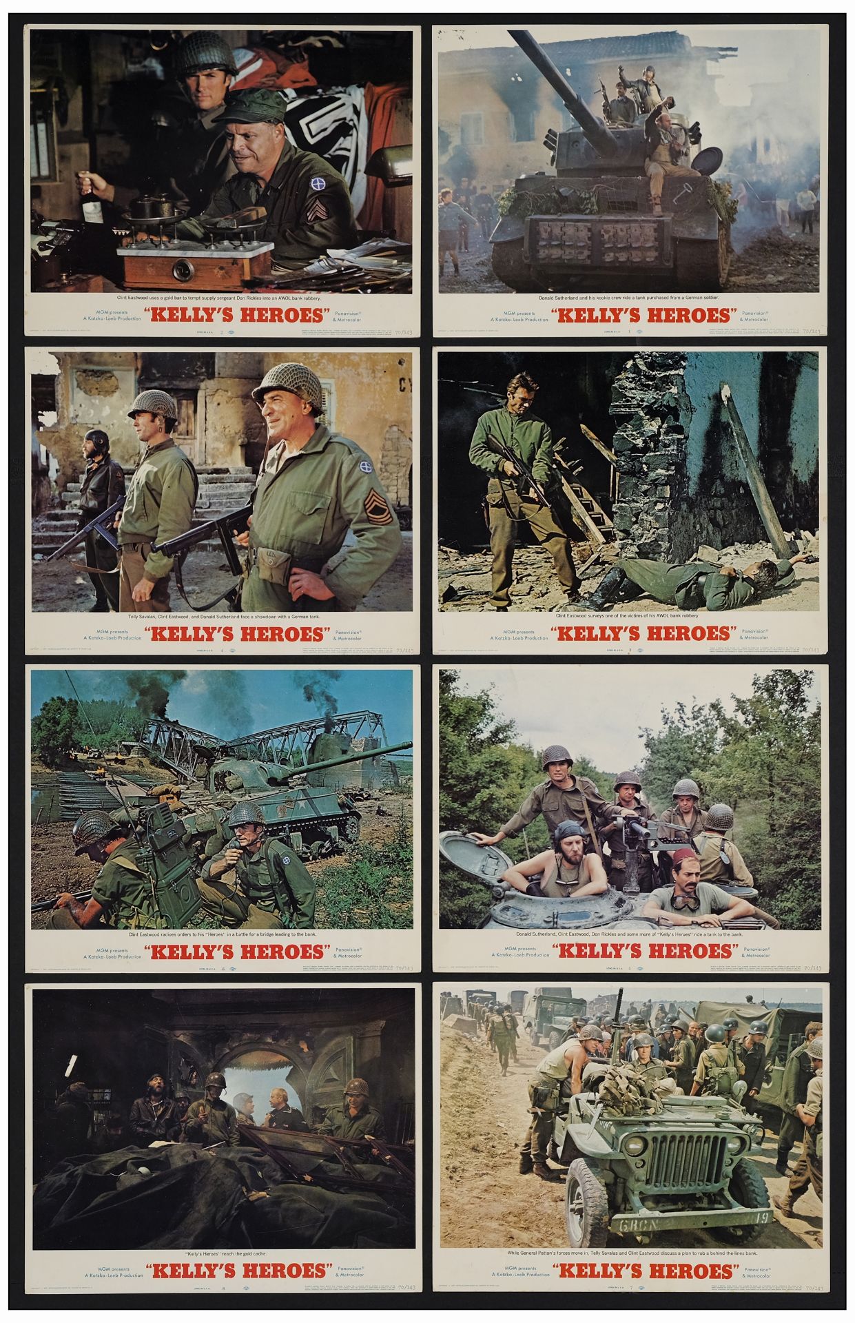 THE DIRTY DOZEN - Lobby Card Set of (8), Two Full Sets (11" x 14" ); Very Fine- - Bild 3 aus 3