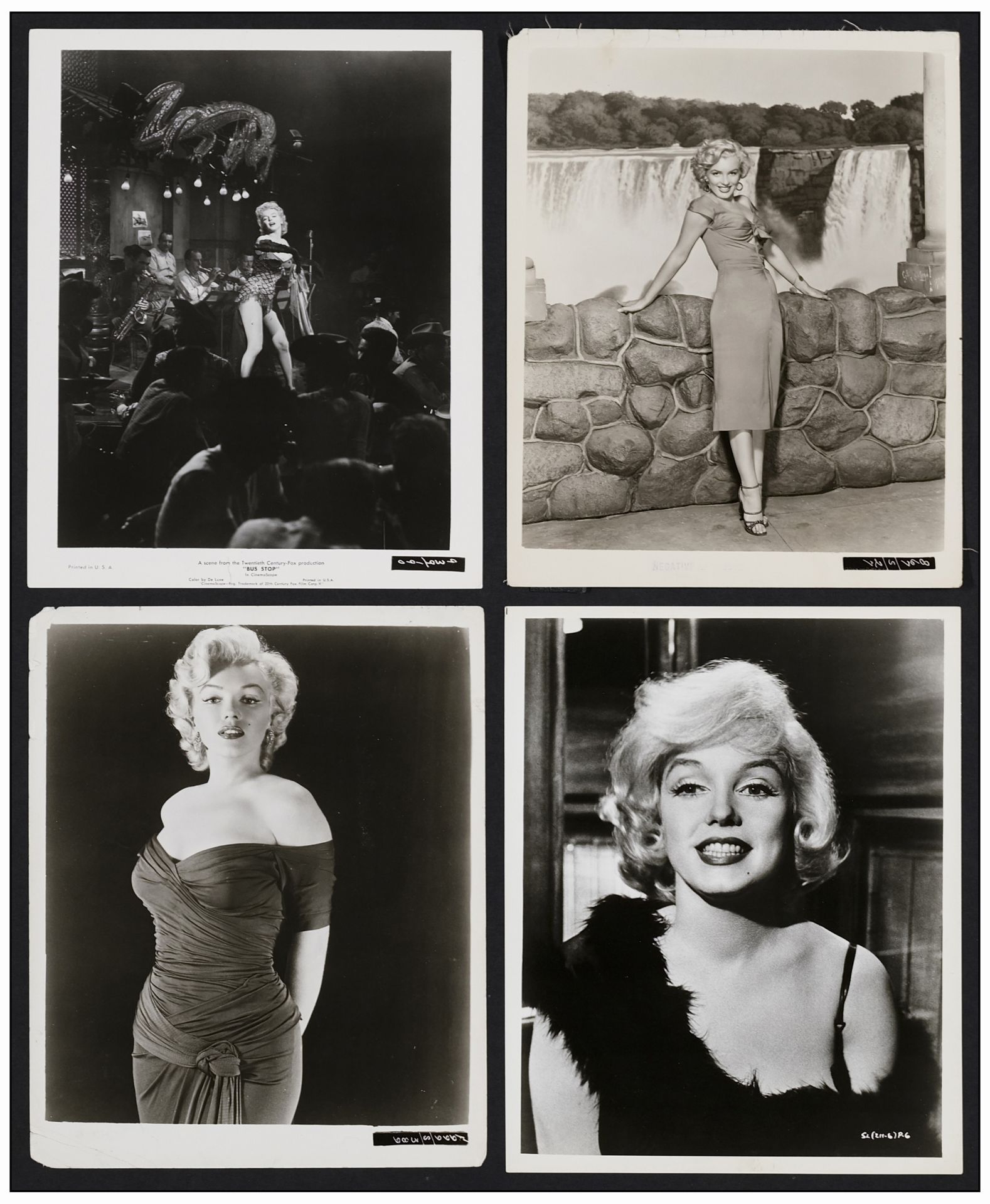 MARILYN MONROE - Vintage Promotional Photos (4) (8" x 10"); Fine