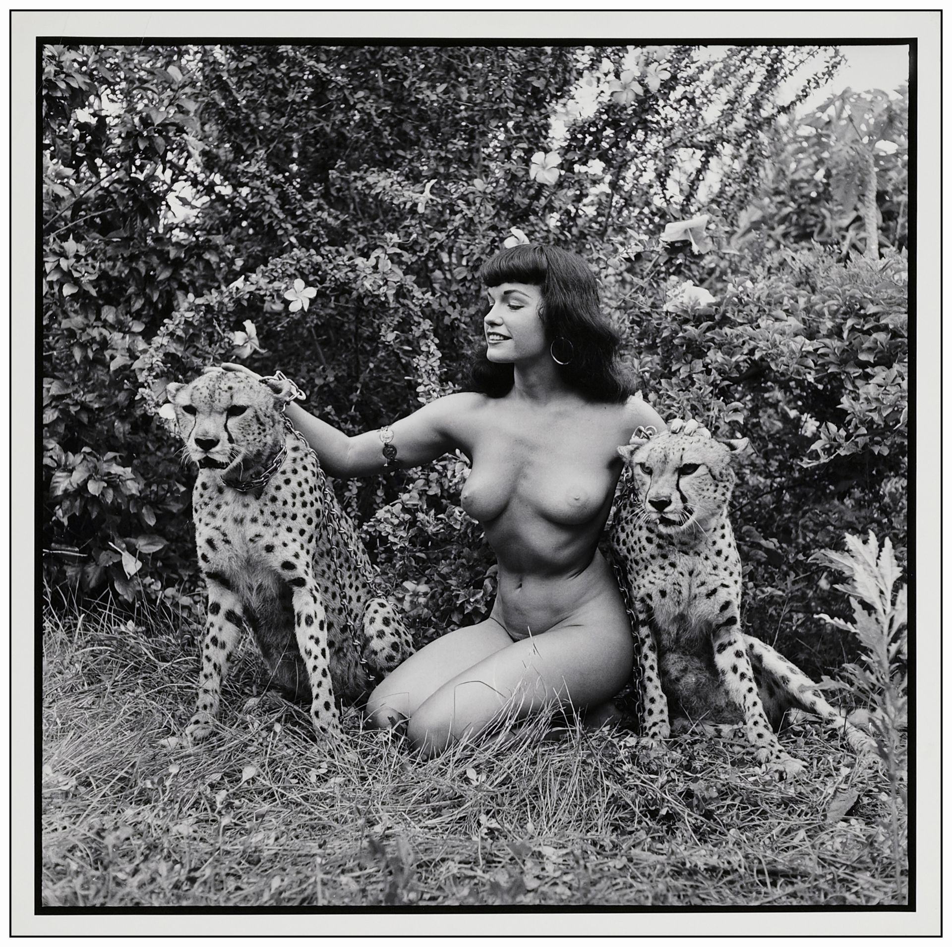 BETTIE PAGE - Vintage Black and White Photos (2) (15.75" x 15.75" & 14" x 17" (with matte); Fine - Image 2 of 4