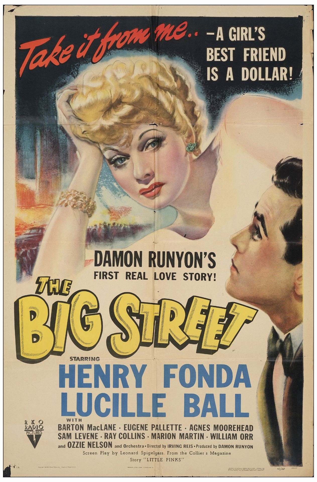 THE BIG STREET - One Sheet (27" x 41"); Fine Folded