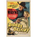 RIDERS OF DESTINY - One Sheet (27" x 41"); Very Fine on Linen