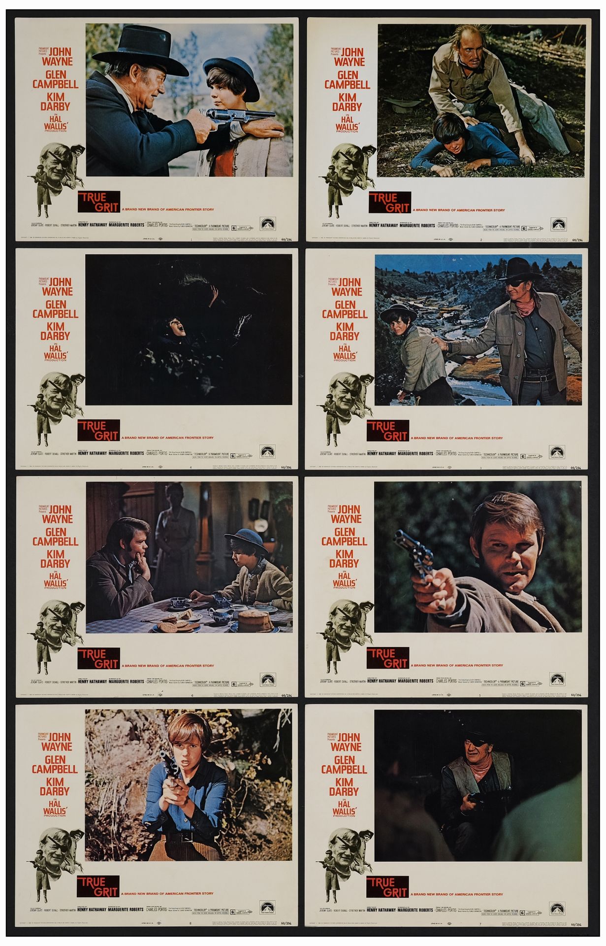 TRUE GRIT - Lobby Card Set of (8), Two Full Sets (11" x 14" ); Fine+ - Image 2 of 3