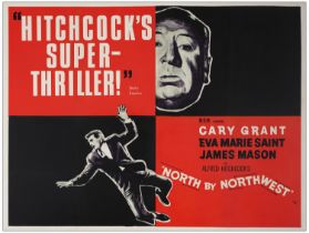 NORTH BY NORTHWEST - British Quad (30" x 40"); Very Fine+ on Linen