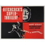 NORTH BY NORTHWEST - British Quad (30" x 40"); Very Fine+ on Linen