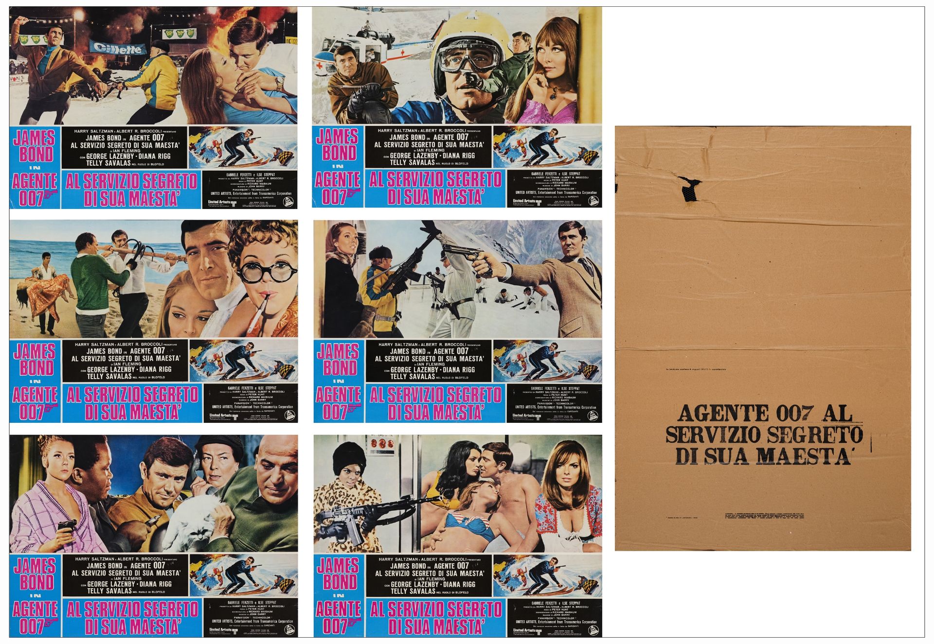 JAMES BOND: ON HER MAJESTY'S SECRET SERVICE - Photobustas (6) (18" x 26.25"); Fine+ Rolled