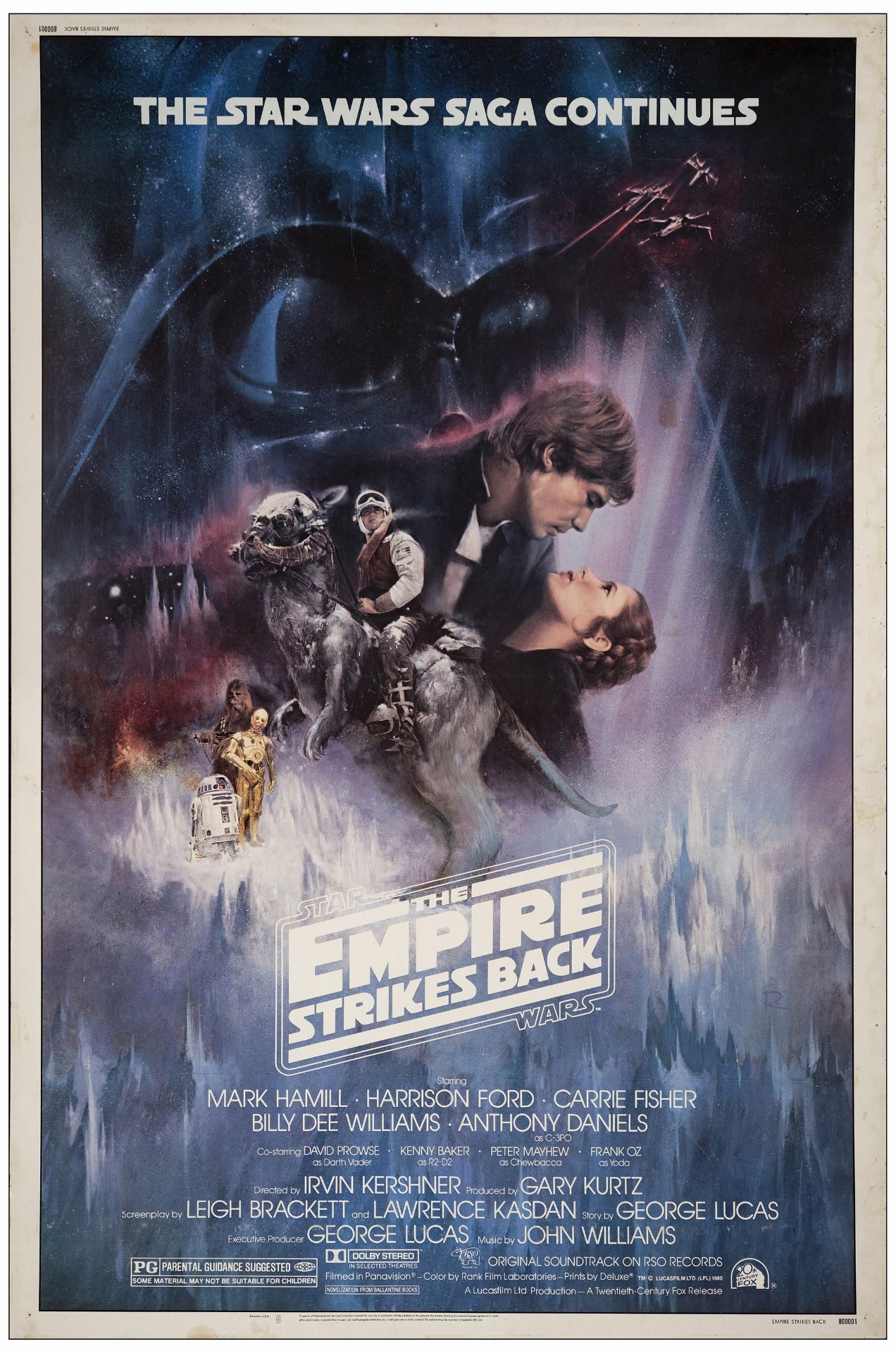 STAR WARS: THE EMPIRE STRIKES BACK - 40" x 60"; Style A, GWTW; Fine- Rolled