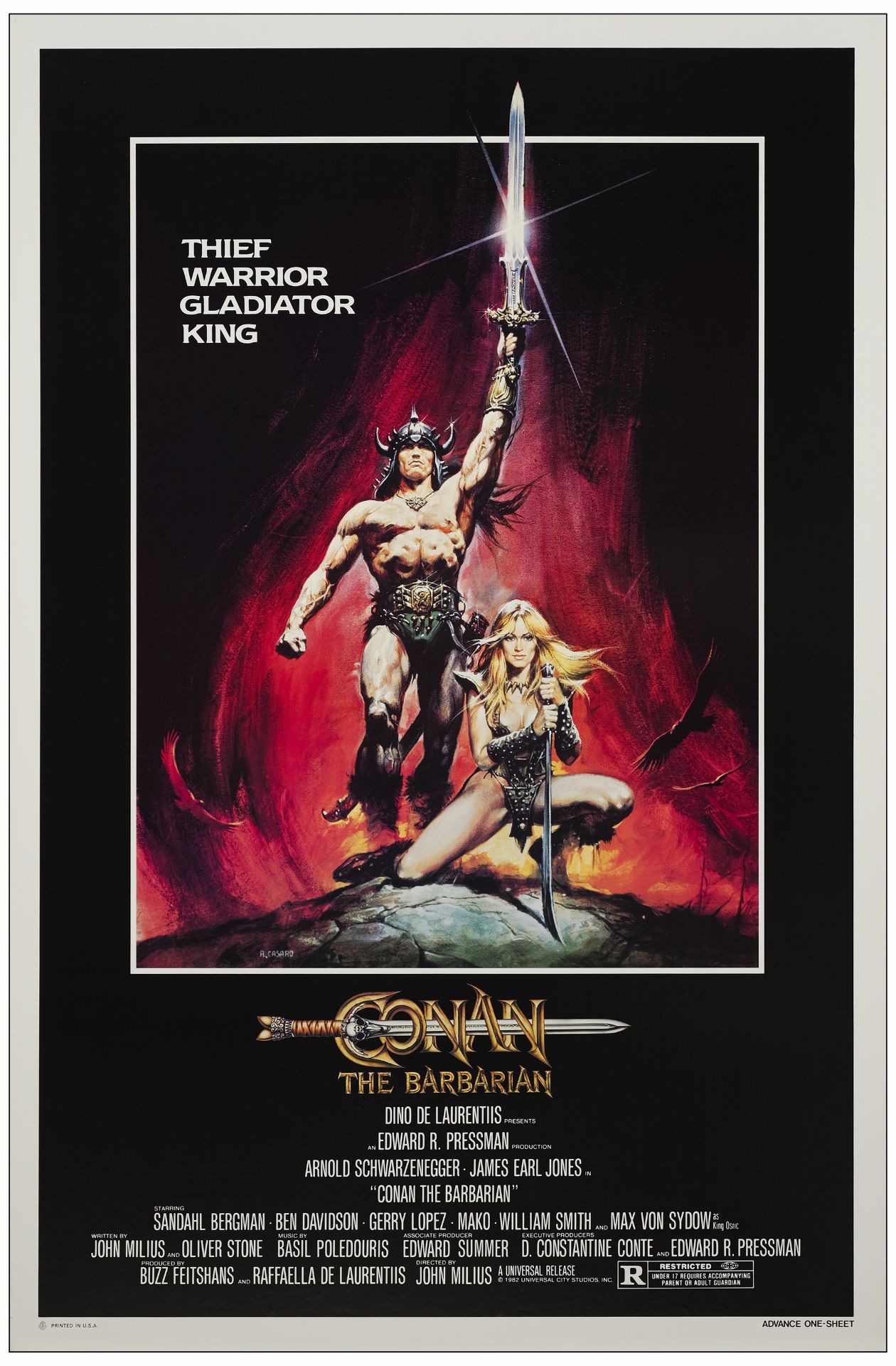 CONAN THE BARBARIAN - One Sheet (27" x 41"); Near Mint Rolled