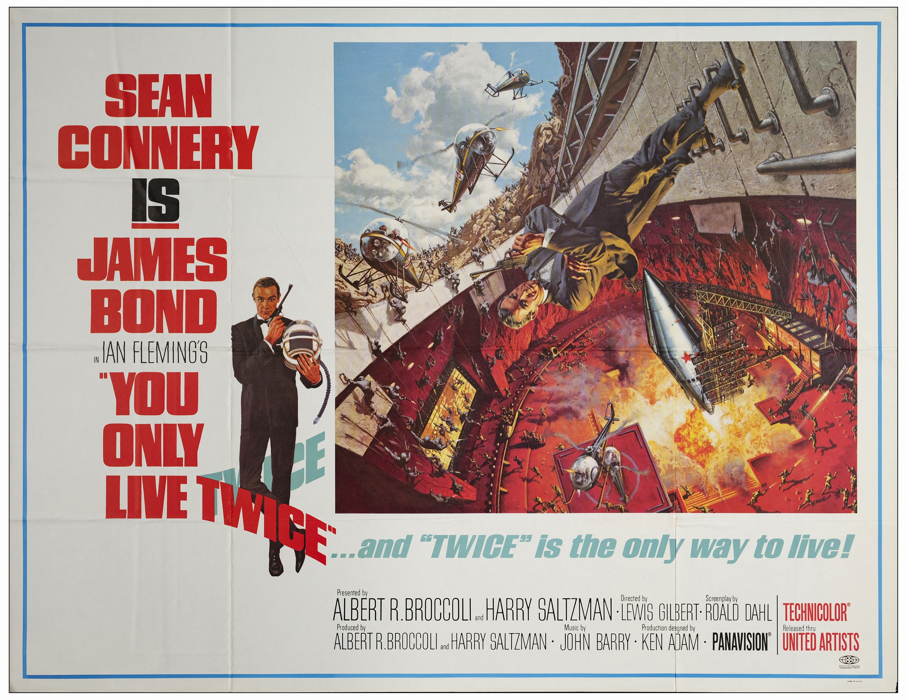 JAMES BOND: YOU ONLY LIVE TWICE - Subway (45" x 59"); Style A; Very Fine Folded