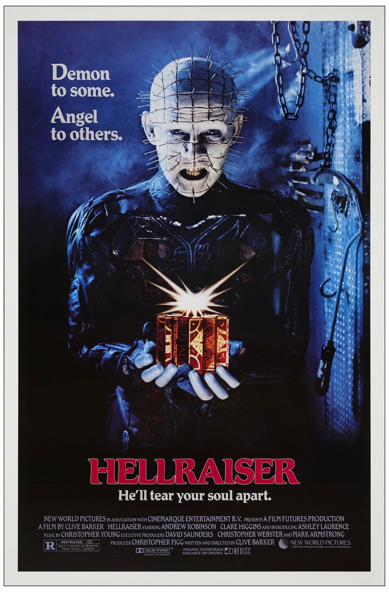 HELLRAISER - One Sheet (27" x 40" ); Very Fine+ Rolled