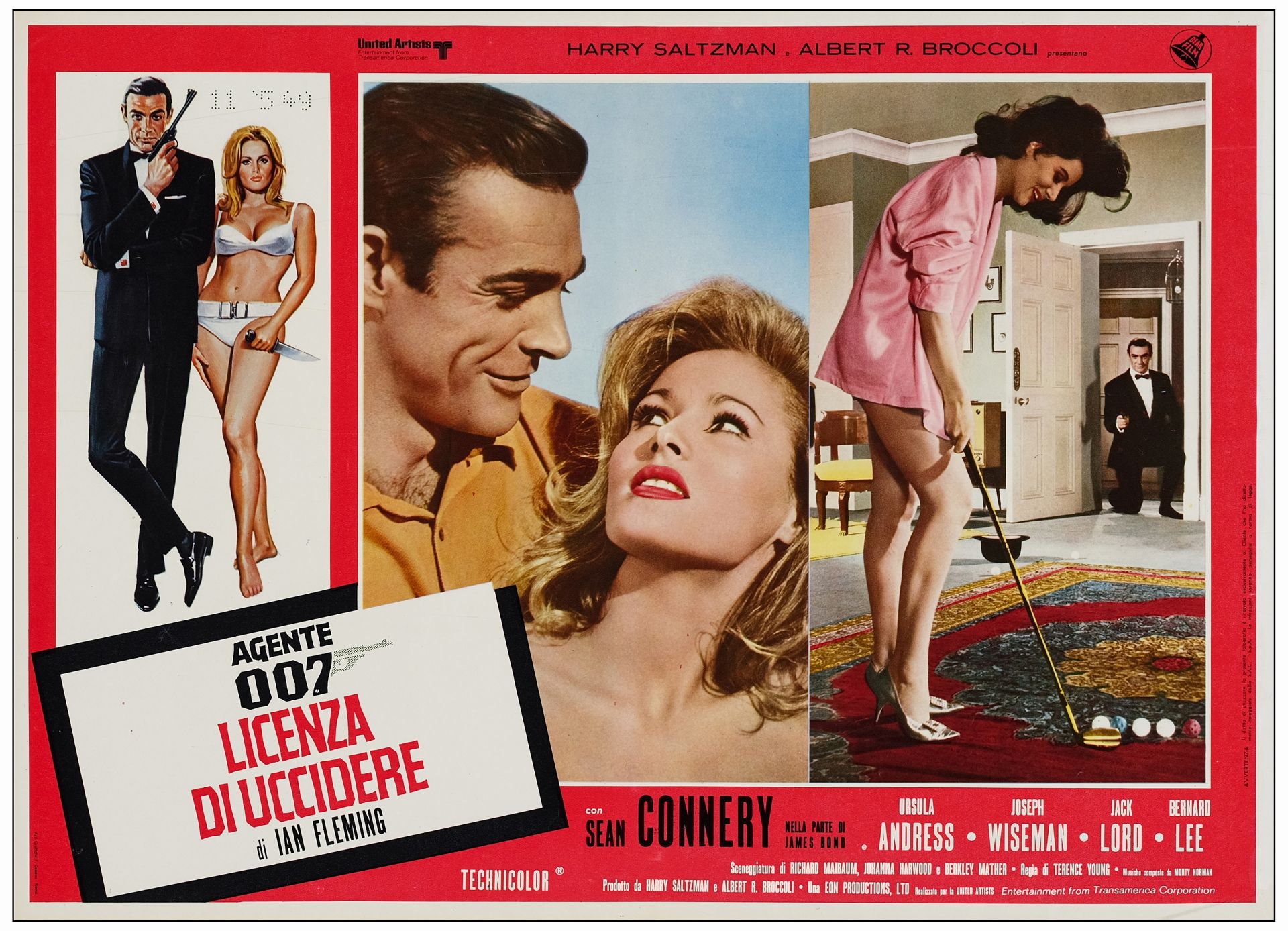 JAMES BOND: DR. NO/FROM RUSSIA WITH LOVE - Italian Photobusta Sets (2) of (6) (18" x 26.25"); Fine+ - Bild 15 aus 19