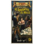 DAUGHTER OF THE HILLS - Three Sheet (41" x 81"); Fine on Linen