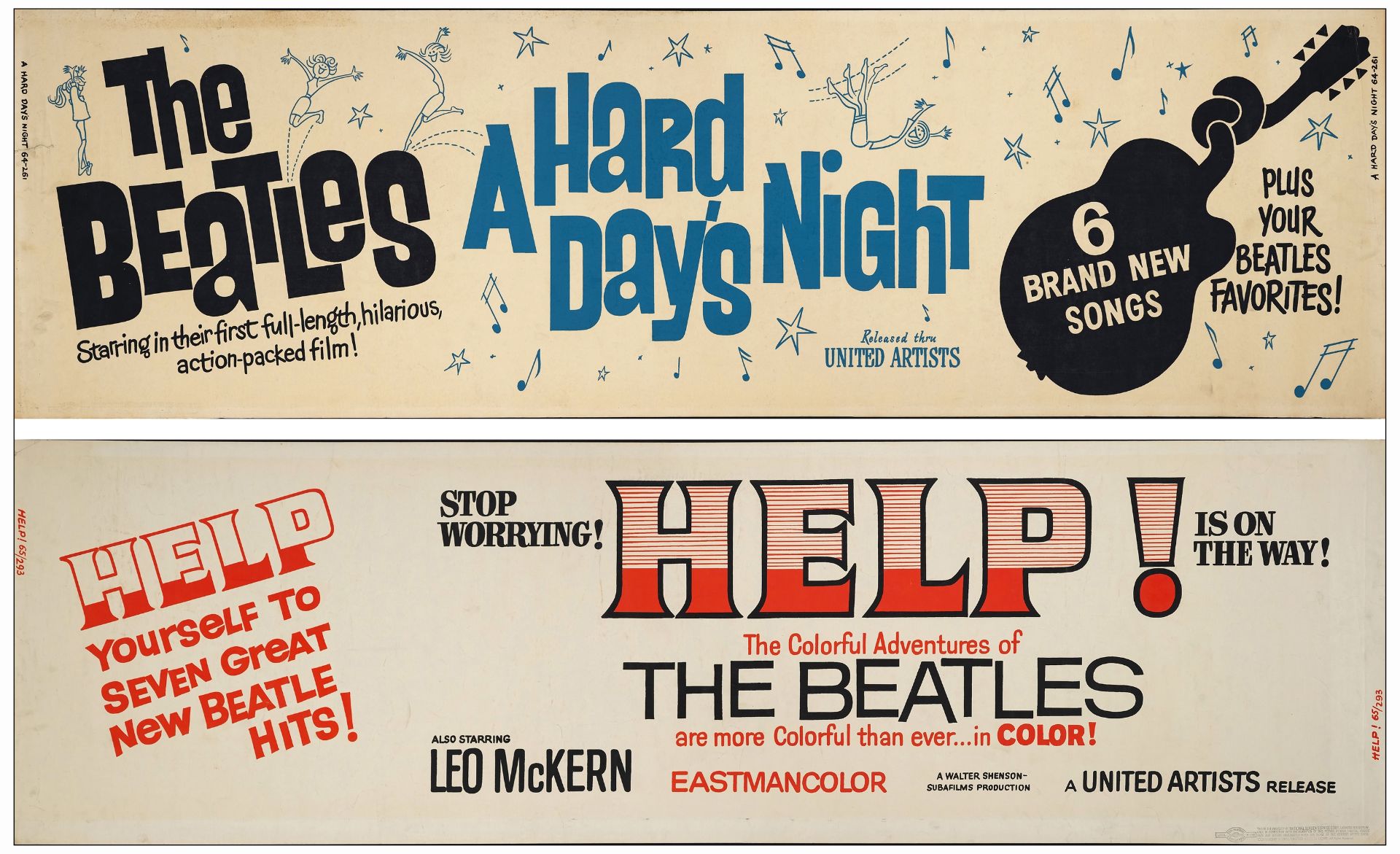 A HARD DAY'S NIGHT - Banners (2) (24" x 83.75"); Fine Rolled