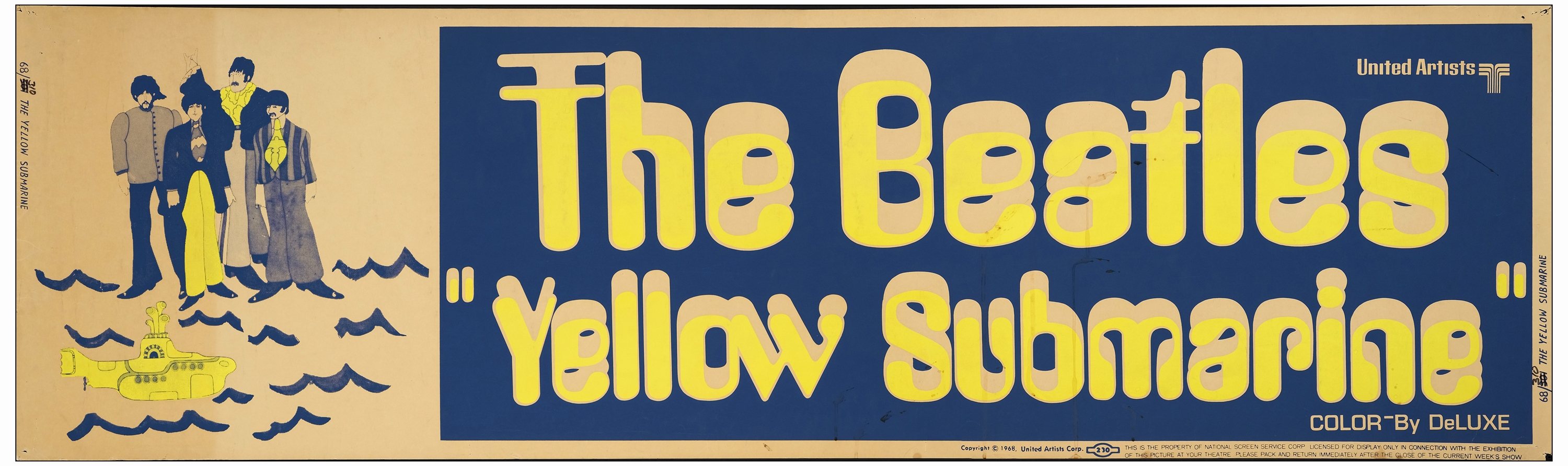 YELLOW SUBMARINE - Banner (24" x 83.75); Fine- Rolled