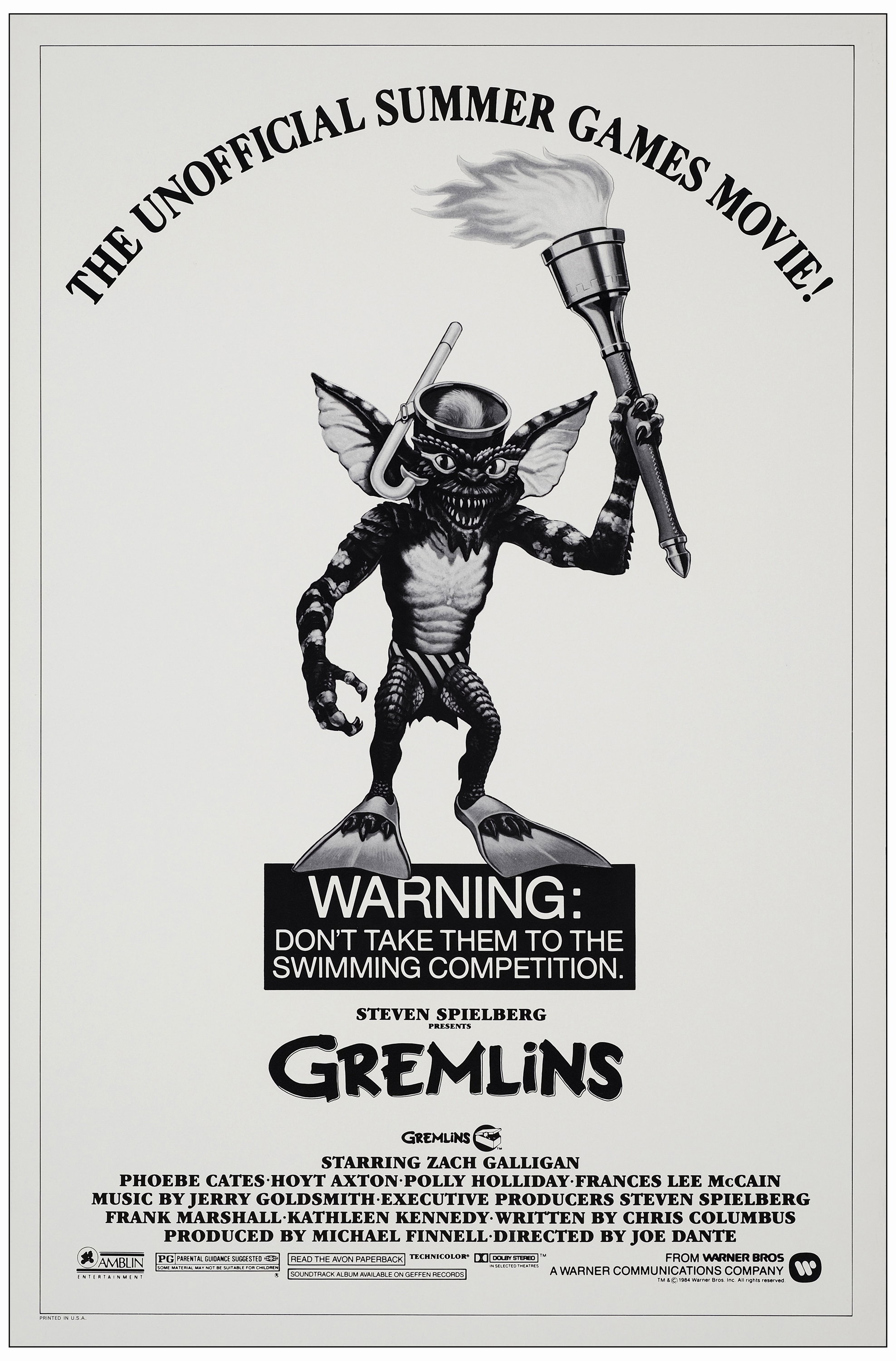 GREMLINS - One Sheet (27" x 41"); Olympic Style; Near Mint Rolled