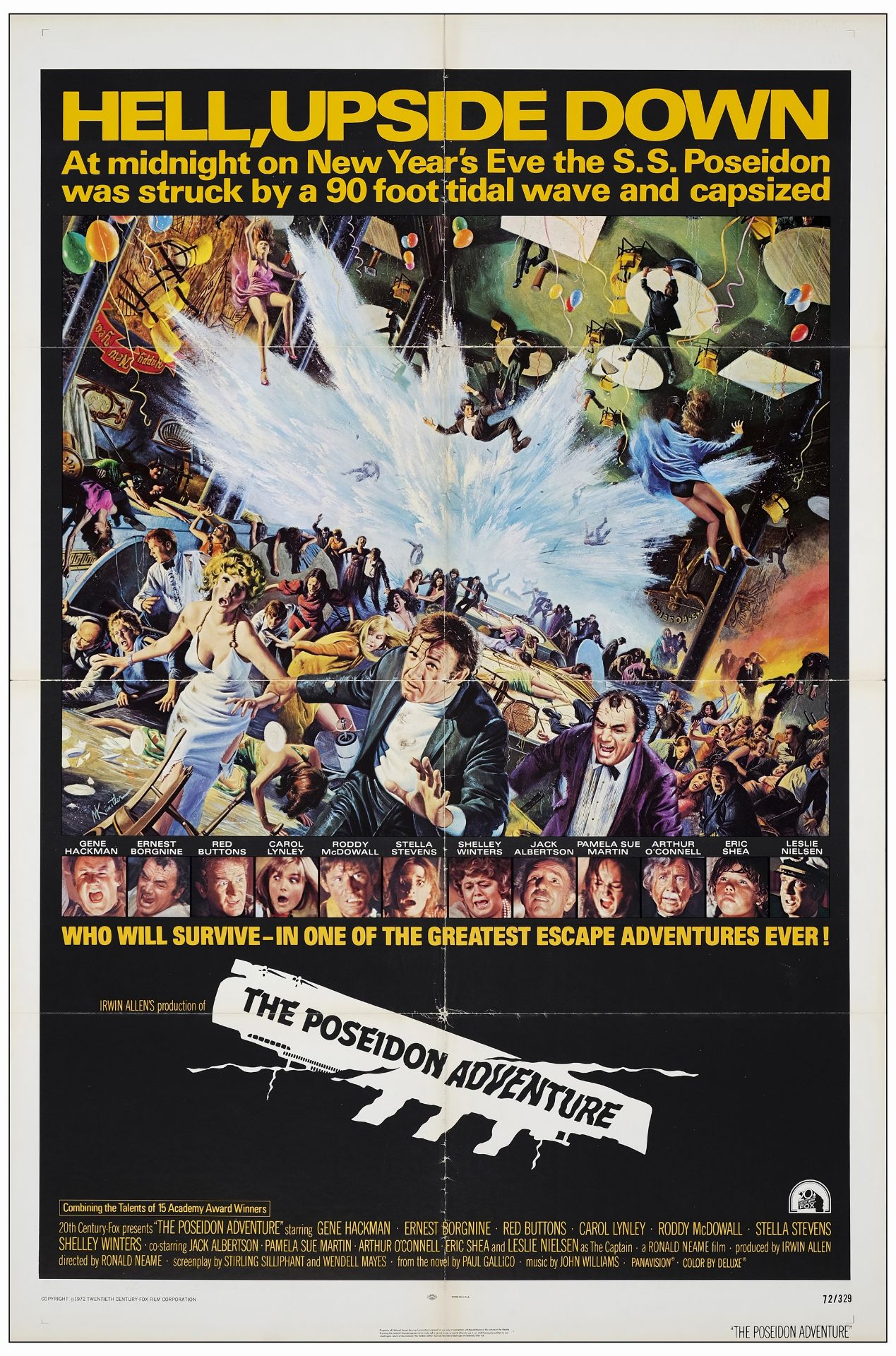 THE POSEIDON ADVENTURE - One Sheets (2) (27" x 41"); Advance & One Sheet; Very Fine Folded - Image 3 of 3