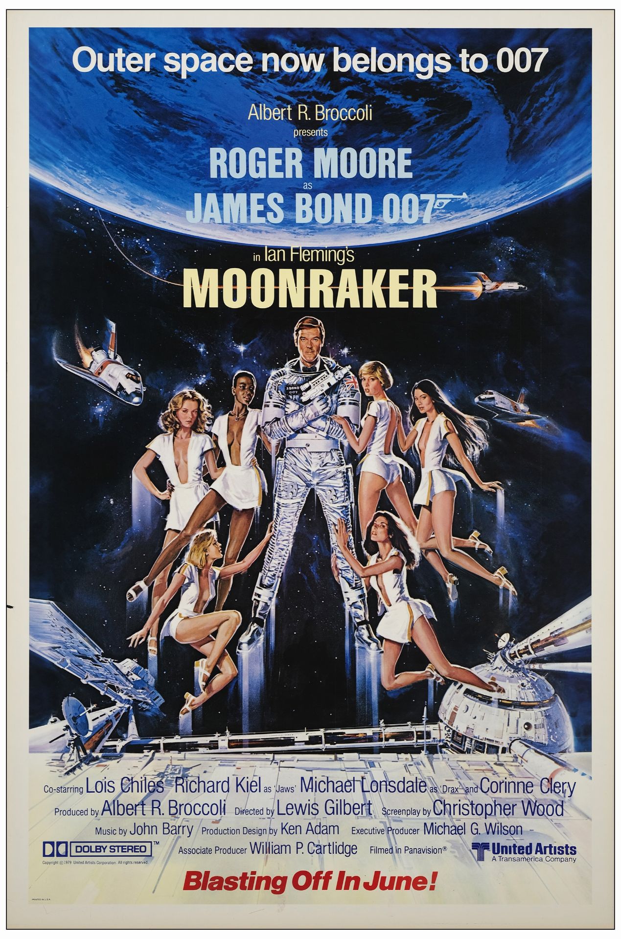 JAMES BOND: MOONRAKER - One Sheet (27" x 41"); Advance; Very Fine- Rolled