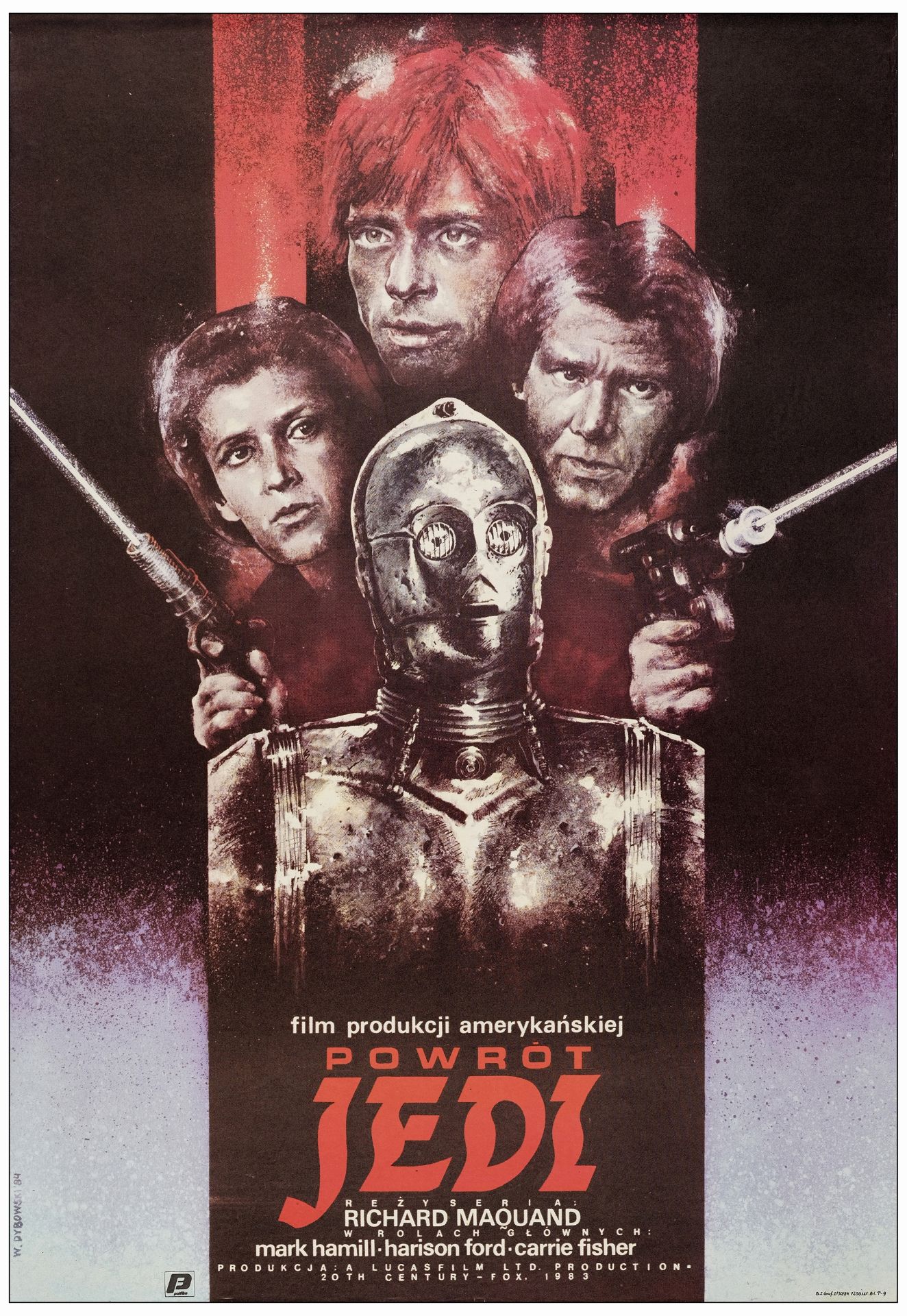 STAR WARS: RETURN OF THE JEDI - Full Bleed Polish (26.5" x 38" ); Cast Style; Very Fine+ Rolled