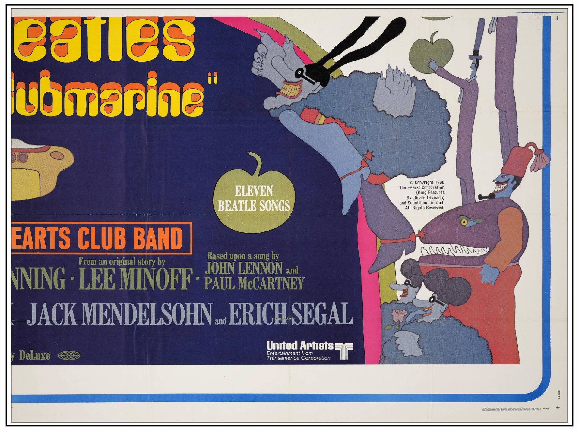 YELLOW SUBMARINE - Six Sheet (79" x 80"); Very Fine Folded - Bild 5 aus 5